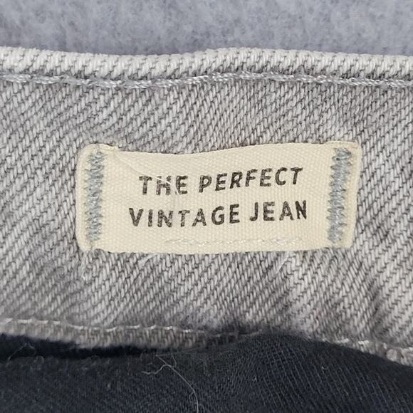 Madewell Jeans Women Size 32x26 The Perfect Vintage Gray Back Pockets Distressed - Picture 9 of 14